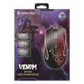 Következő termékkép Defender Mouse Venom GM-640L, 3200DPI, optikai, 8tl., 1 kerék, vezetékes USB, fekete, játék,