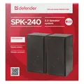 Defender hangszórók SPK 240, 2.0, 2x3W, fekete, hangerőszabályzó, fa, 100Hz~18kH