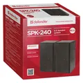 Következő termékkép Defender hangszórók SPK 240, 2.0, 2x3W, fekete, hangerőszabályzó, fa, 100Hz~18kH