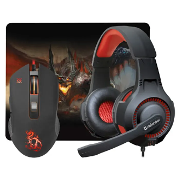 Termék főképe Defender Sada myši Devourer MHP-006, 3200DPI, optická, 6tl., 1 kolečko, drátová USB