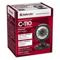 Defender webkamera C-110, 0,3 Mpix, USB 2.0, fekete-szürke, notebookhoz/LCD-hez