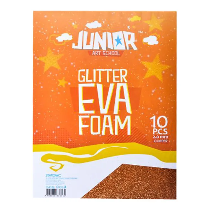 Termék főképe Dekorační pěna A4 EVA 10 ks oranžová tloušťka 2,0 mm glitter