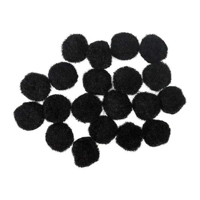 Termék főképe Dekorační pompony 2 cm černé - sada 20 ks