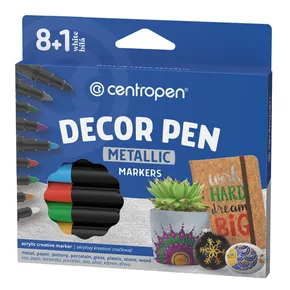 Díszjelölő CENTROPEN 2737/9 DecorPen, 9 db Metál