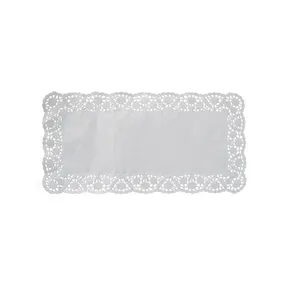 Csipkepapír szögletes fehér 40 x 20 cm [6 db]