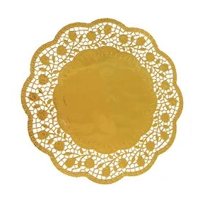 Tortacsipke (PAP/ALU) kerek arany átmérő 30cm [4 db]