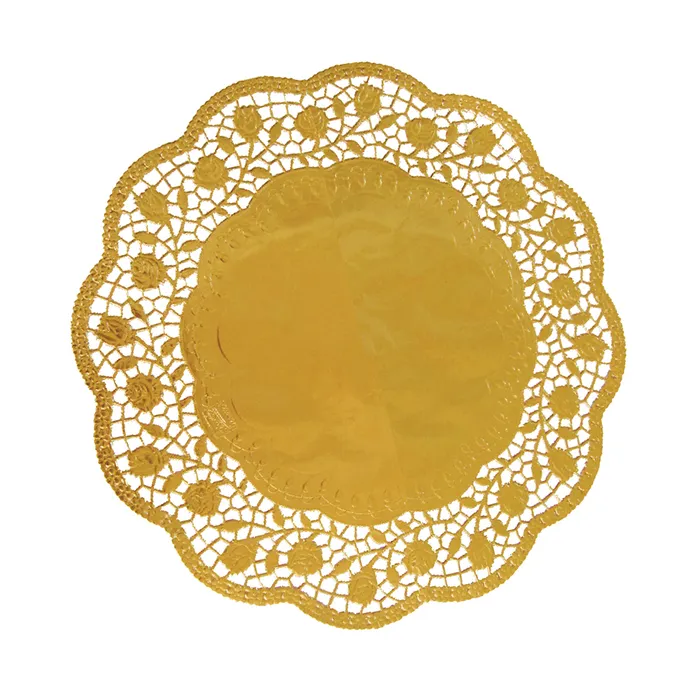 Termék főképe Dekorativní krajky kulaté, zlaté průměr 36 cm [4 ks]