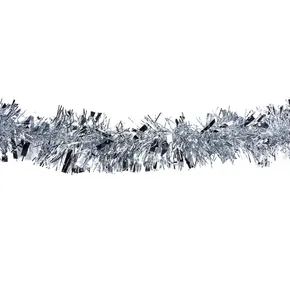 Dekorációs girland (PET) ezüst átmérő 11cm x 2m [1 db]