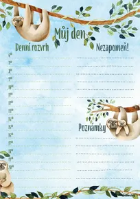 Denní plánovač A5 - Lenochod