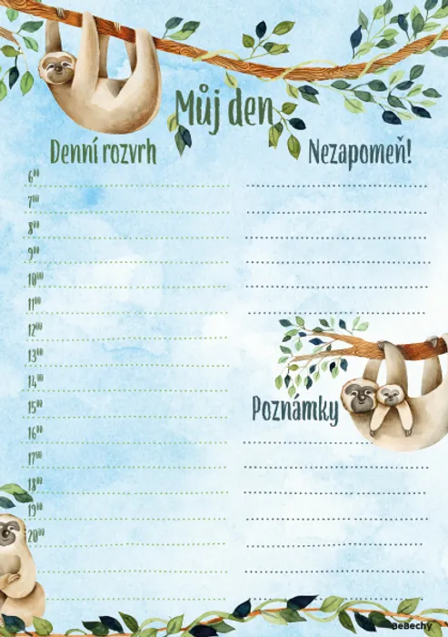 Termék főképe Denní plánovač A5 - Lenochod