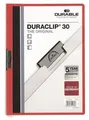 Lemezek gyorskötővel DURACLIP® 30, piros, kapcsos, A4, TARTÓS