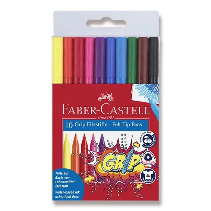 Termék főképe Dětské fixy Faber-Castell 155310 Grip 10 barev