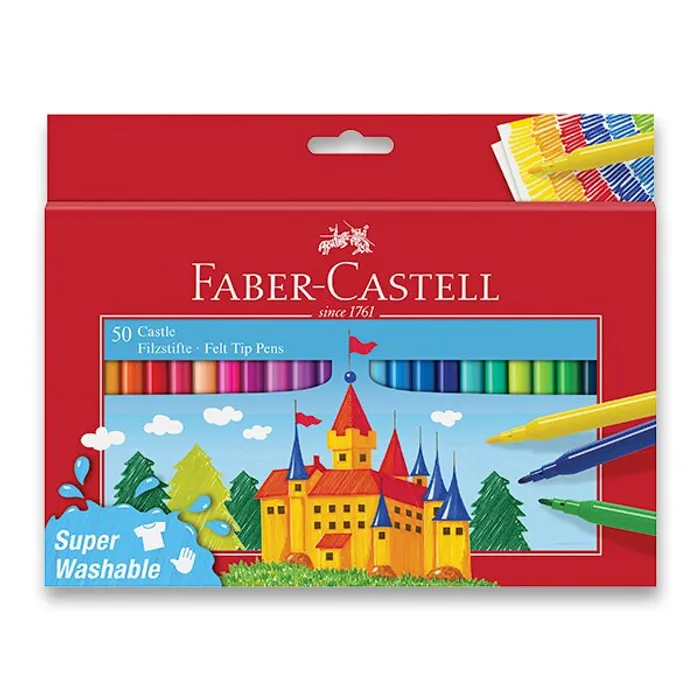 Termék főképe Dětské fixy Faber-Castell Castle 50 barev