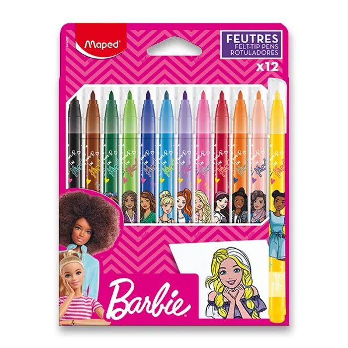 Termék főképe Dětské fixy Maped Barbie 12 barev