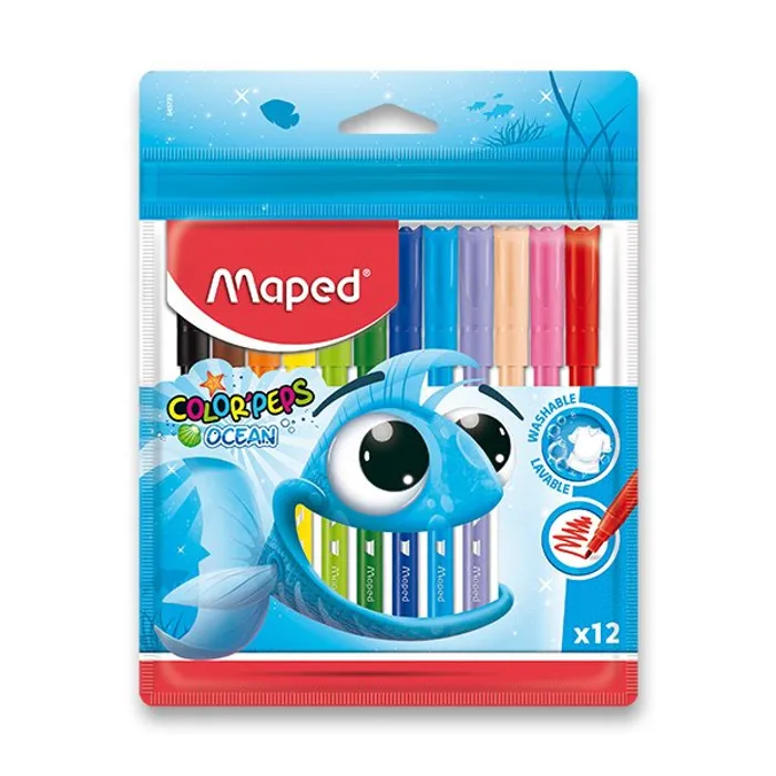 Termék főképe Dětské fixy Maped Color´Peps Ocean, 12 barev