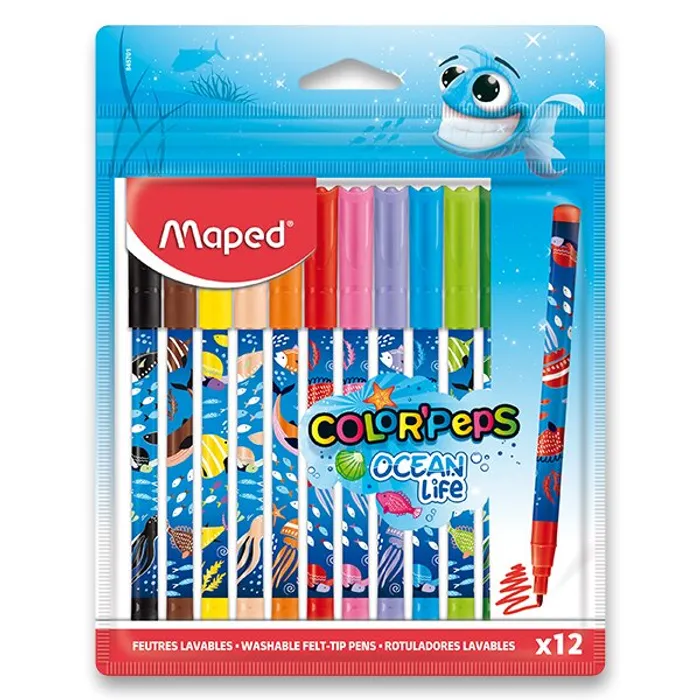 Termék főképe Dětské fixy Maped Color'Peps Ocean Life Decorated 12 barev