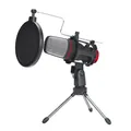 Dětské herní křeslo Red Fighter C5, černo-červené, + mikrofon Marvo MIC-02