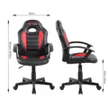 Dětské herní křeslo Red Fighter C5, černo-červené, + mikrofon Marvo MIC-02
