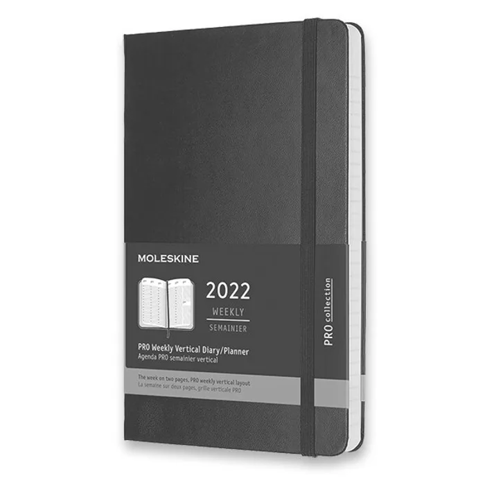 Termék főképe Diář Moleskine 2022 - PRO, tvrdé desky L, týdenní, vertikální, černý