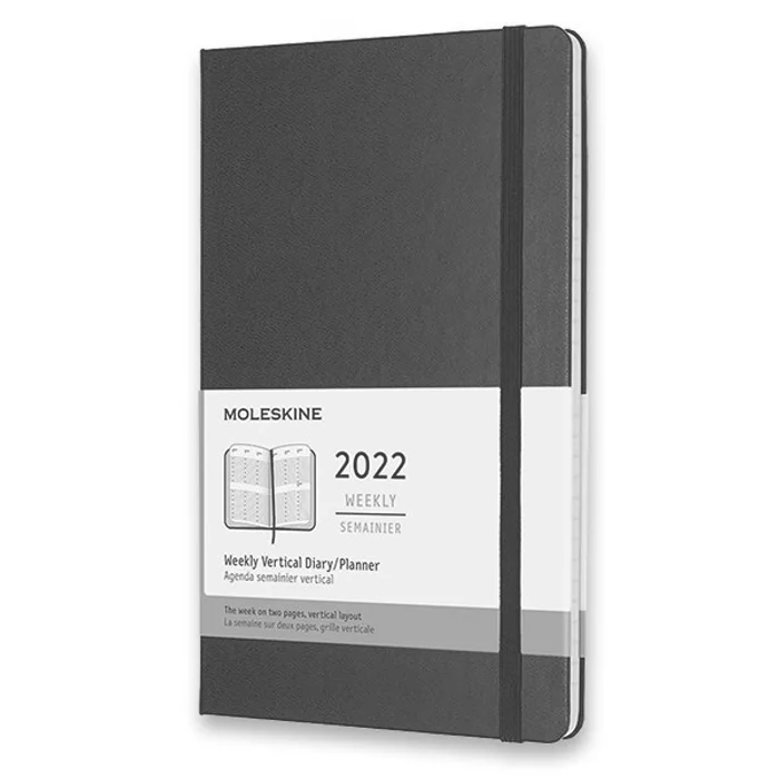 Termék főképe Diář Moleskine 2022 - tvrdé desky L, týdenní, vertikální, černý