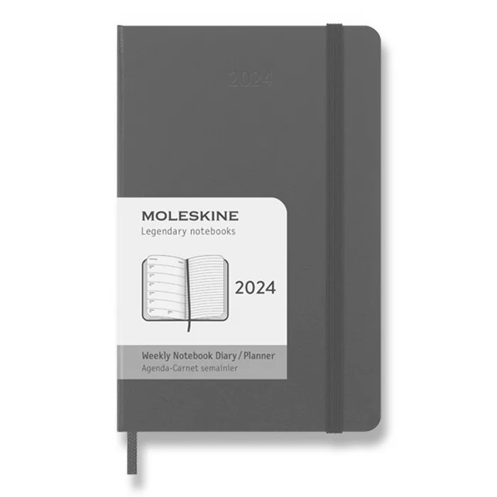 Termék főképe Diář Moleskine 2024 - tvrdé desky S, týdenní, výběr barev vínový