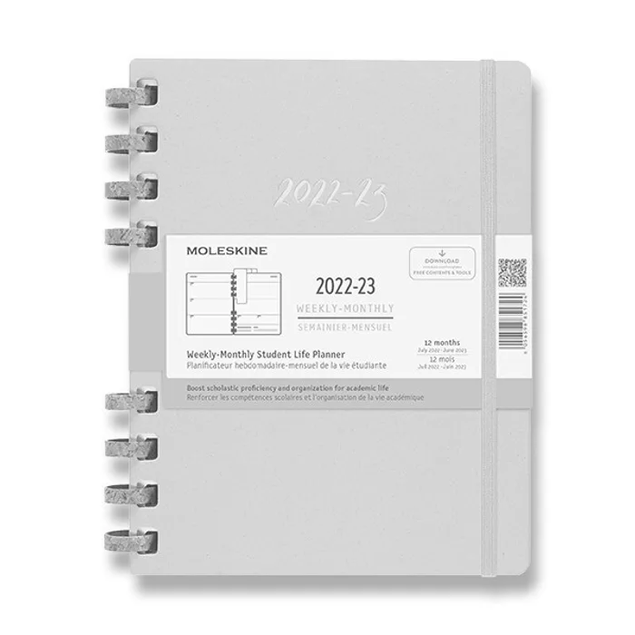 Termék főképe Diář Moleskine Spiral Academic 2022-23, tvrdé desky XL, měsíční/týdenní, světle zelený
