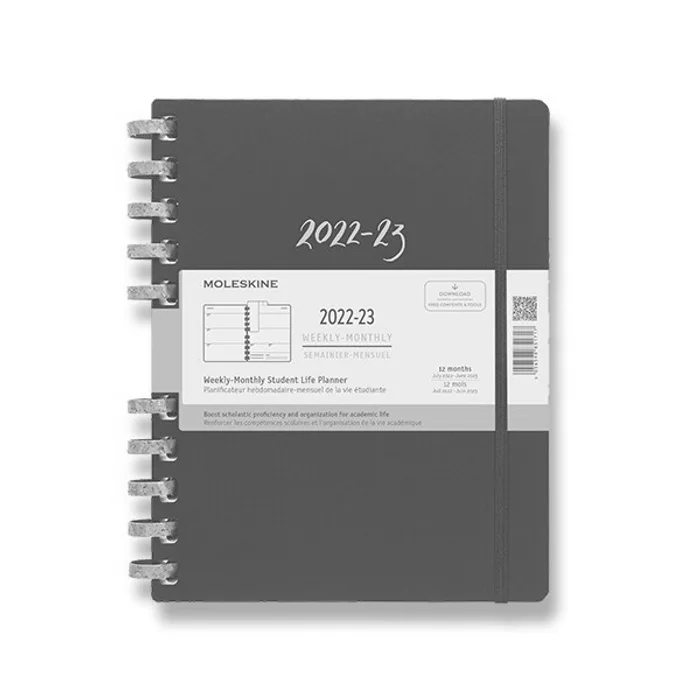 Termék főképe Diář Moleskine Spiral Academic 2022-23, tvrdé desky XXL, měsíční/týdenní, černý