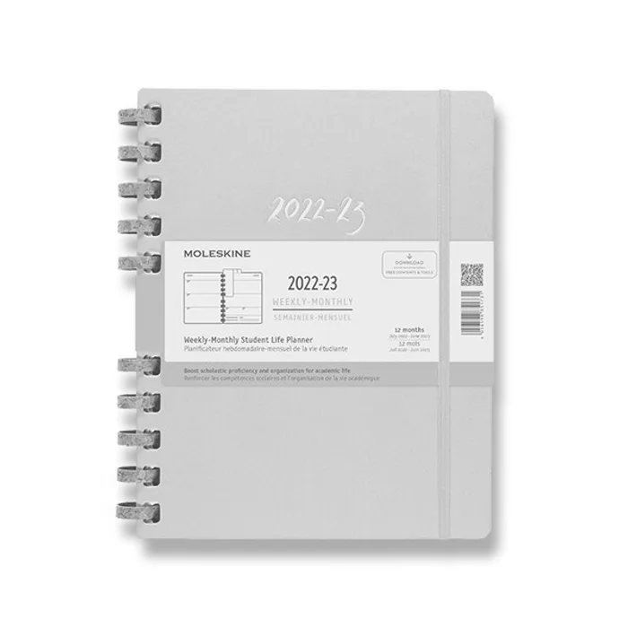 Termék főképe Diář Moleskine Spiral Academic 2022-23, tvrdé desky XXL, měsíční/týdenní, světle zelený