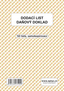 Szállítási jegyzék A5, önmásoló, 50 lap 1319