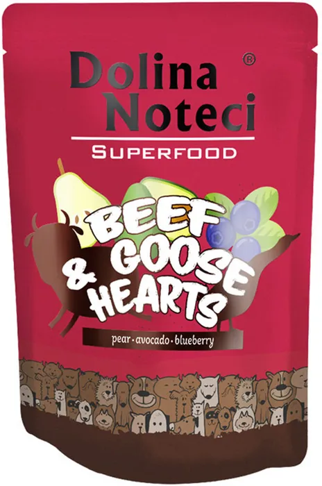 Termék főképe DOLINA NOTECI SUPERFOODS hovězí a husí srdíčka kapsička pro psy 300 g