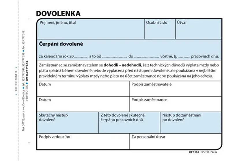 Termék főképe Dovolenka A6, 100 listů 1146