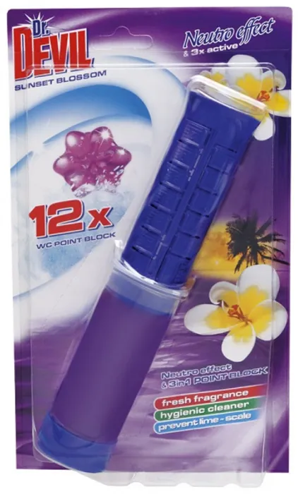 Termék főképe Dr. Devil Point Block Wc bodový blok Sunset Blossom 75 ml