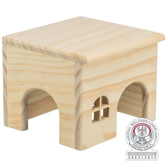 Termék főképe Dř. domek s rovnou střechou pro křečky 15x12x15cm