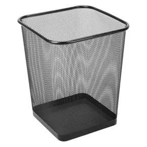Szögletes drótkosár, fekete 20l