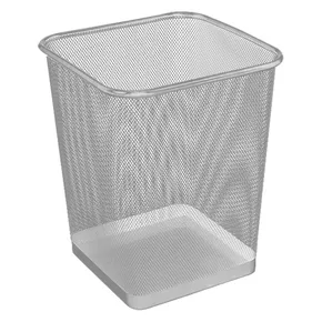 Szögletes drótkosár, ezüst 20l