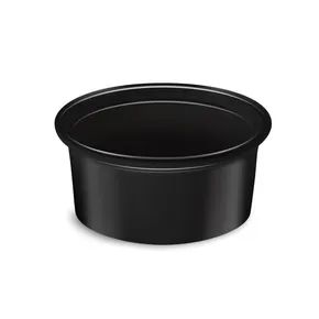 Dresszinges tál fekete átmérő 70mm 80ml (PP) [50 db]