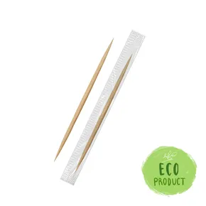 Fogpiszkáló fa átmérő 2 x 65 mm egyesével csomagolt (celofán) [1000 db]