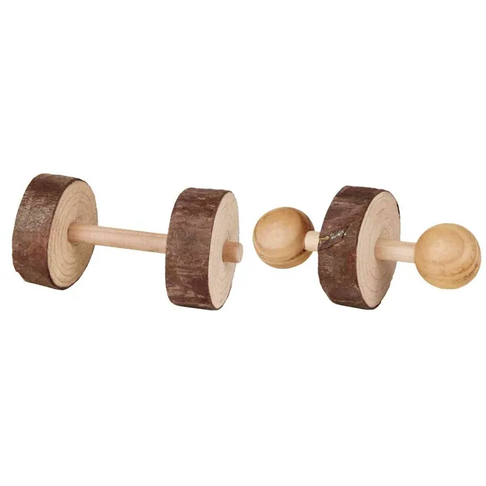 Termék főképe Dřevěné činky pro hlodavce 4,5x9 cm (2 ks)