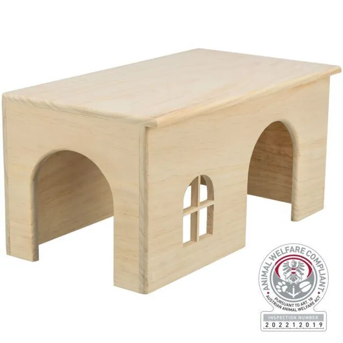 Termék főképe Dřevěný domek s rovnou střechou pro králíky 40 x 20 x 23 cm