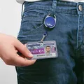 Következő termékkép Style névtábla tartó, sötétkék, visszahúzható, karabineres, TARTÓS