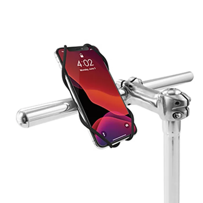 Termék főképe Držák mobilu Bone Bike Tie 3, na kolo, nastavitelná velikost, černý, 5.8-7.2", silik