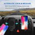 Mobiltelefon tartó az autóban, vezeték nélküli töltéssel, motortartóval, mozgásérzékelővel, Qi, fekete