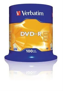 DVD-R 4,7 GB, 16x, AZO, szó szerinti, 100 torta