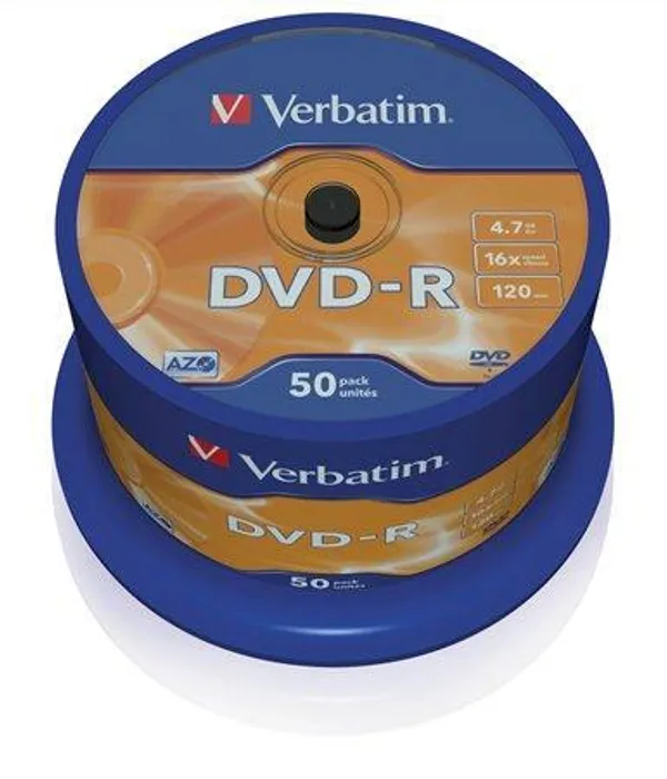 Termék főképe DVD-R 4,7GB, 16x, AZO, Verbatim, 50-cake