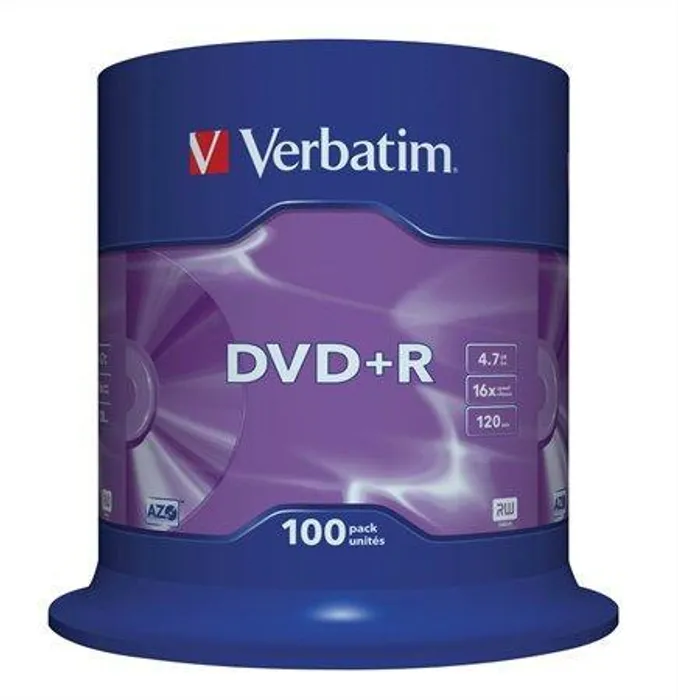 Termék főképe DVD+R 4,7GB, 16x, AZO, Verbatim, 100-cake