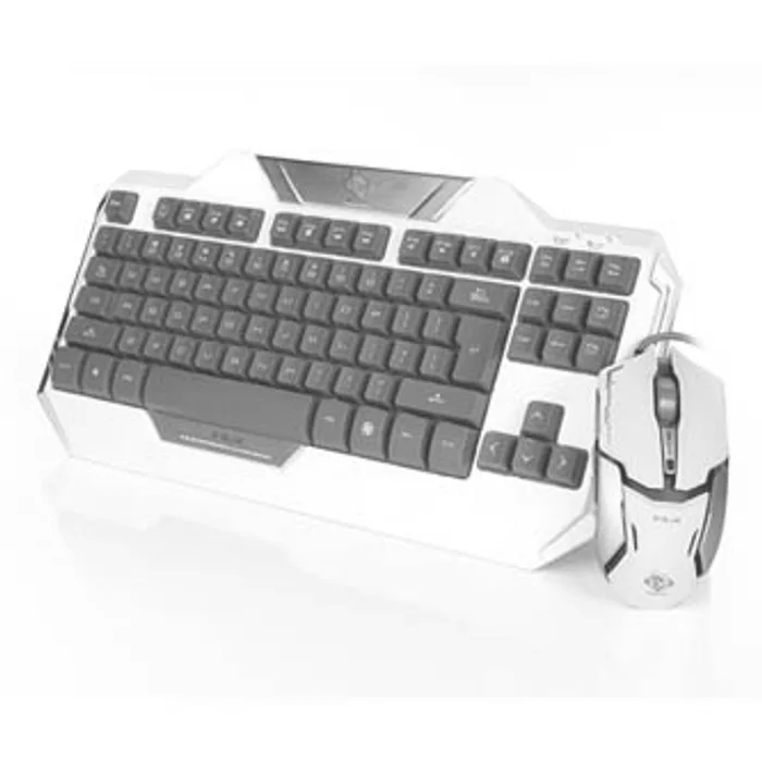 Termék főképe E-BLUE Auroza, Sada klávesnice s optickou herní myší, US, herní, drátová (USB), bílá