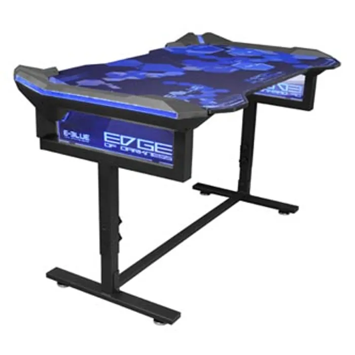 Termék főképe E-Blue Herní stůl EGT004BK, 135x78,5cm, 72-91,2cm, RGB podsvícení, výškově nastavitelný,