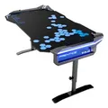 E-Blue játékasztal EGT004BK, 135x78,5cm, 72-91,2cm, RGB háttérvilágítás, állítható magasságú,