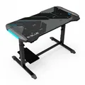 E-Blue játékasztal EGT574BK, 113 cm x 59,5 cm, 74-86,8 cm, háttérvilágítással, állítható magasságú