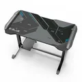 E-Blue játékasztal EGT574BK, 113 cm x 59,5 cm, 74-86,8 cm, háttérvilágítással, állítható magasságú